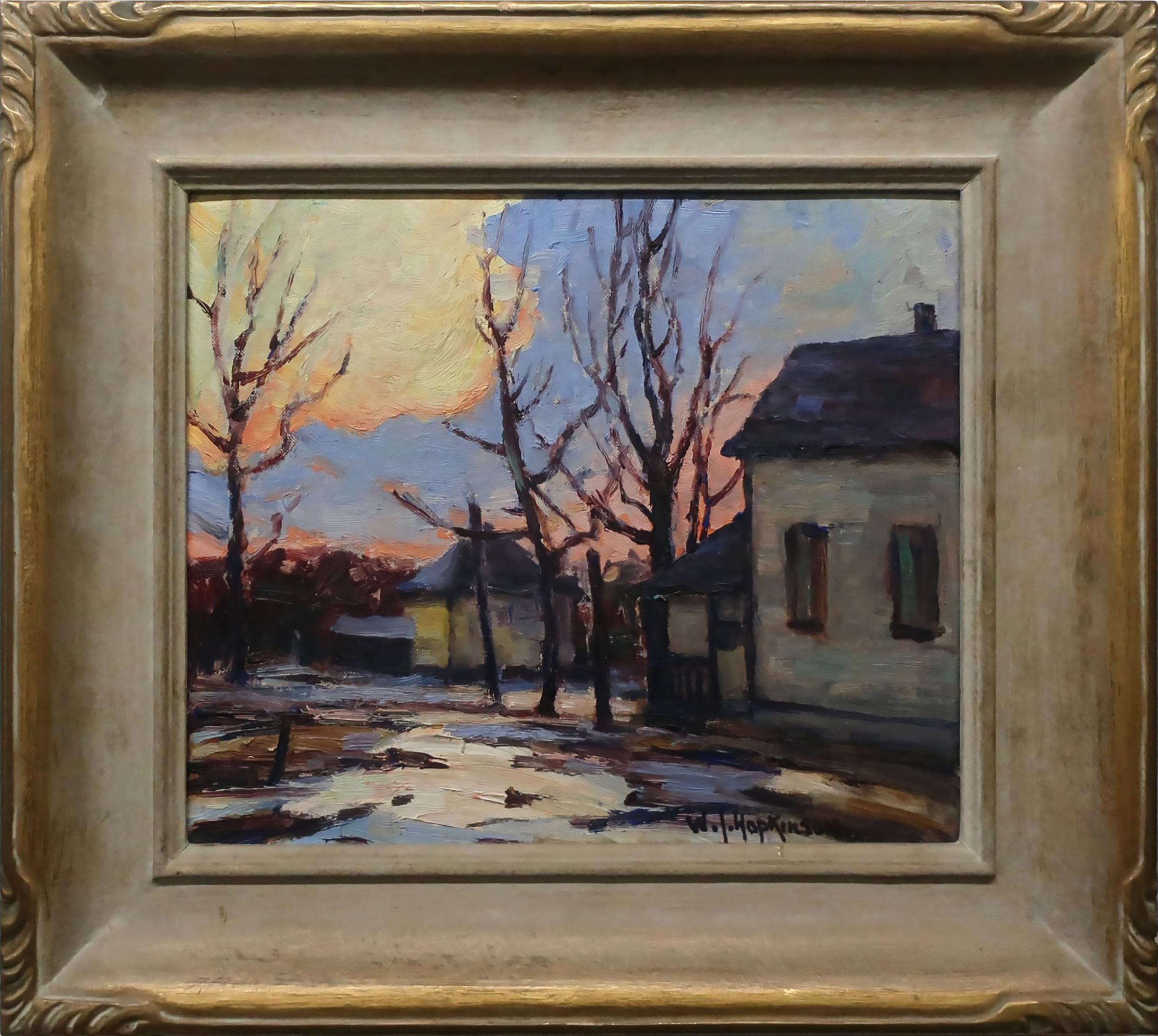William John Hopkinson (1887-1970) - March Evening, Newmarket, Ont.