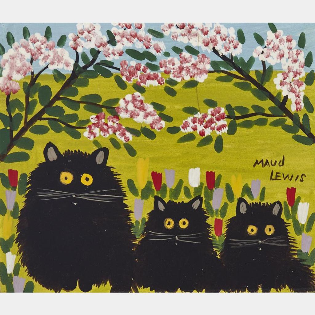 Maud Kathleen Lewis (1903-1970) - Three Black Cats