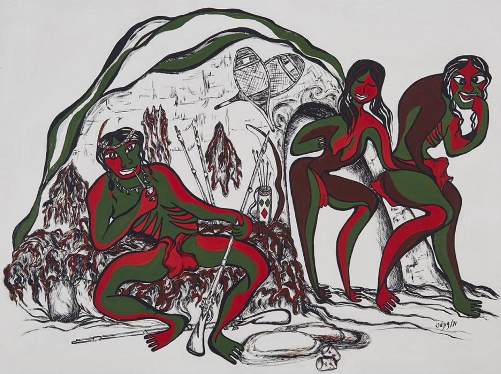 Daphne Odjig (1919-2016) - The Magic Gun, 1971