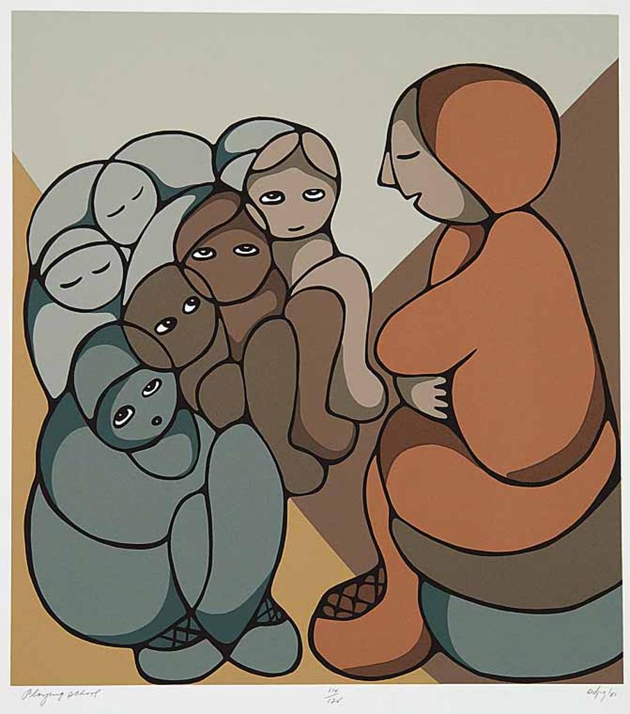 Daphne Odjig (1919-2016) - Playing School  #114/125