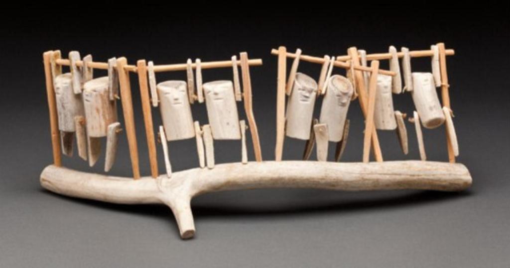 Luke Anowtalik (1932-2006) - Antler, wood and sinew