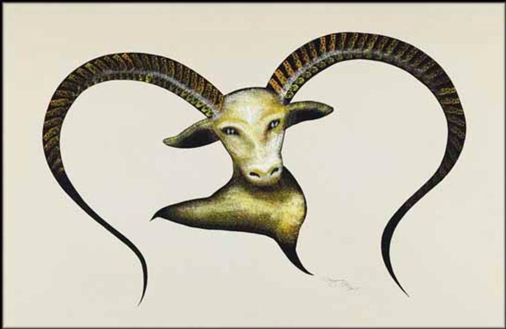 Benjamin Chee Chee (1944-1977) - Ram's Head