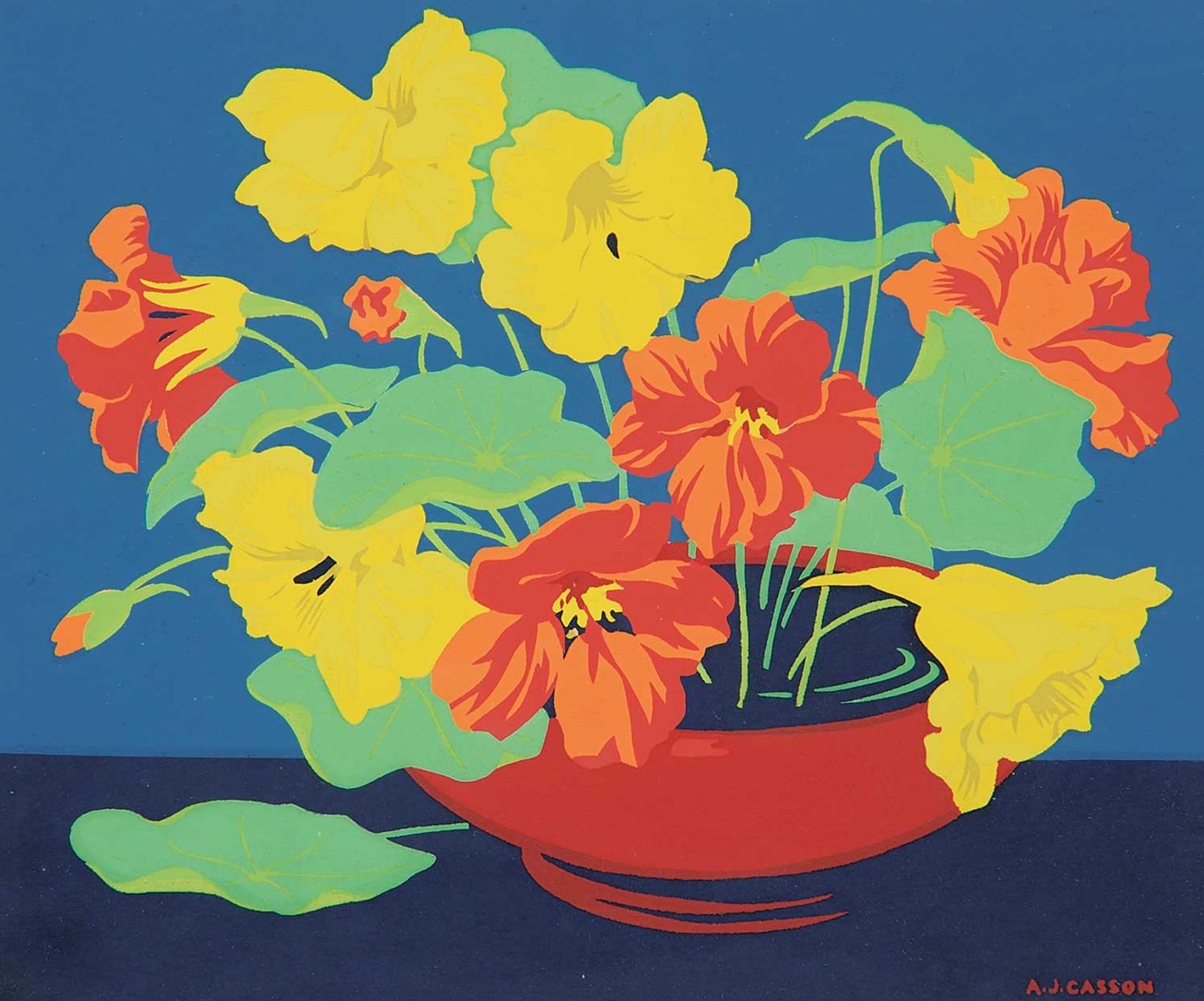 Alfred Joseph (A.J.) Casson (1898-1992) - Nasturtiums