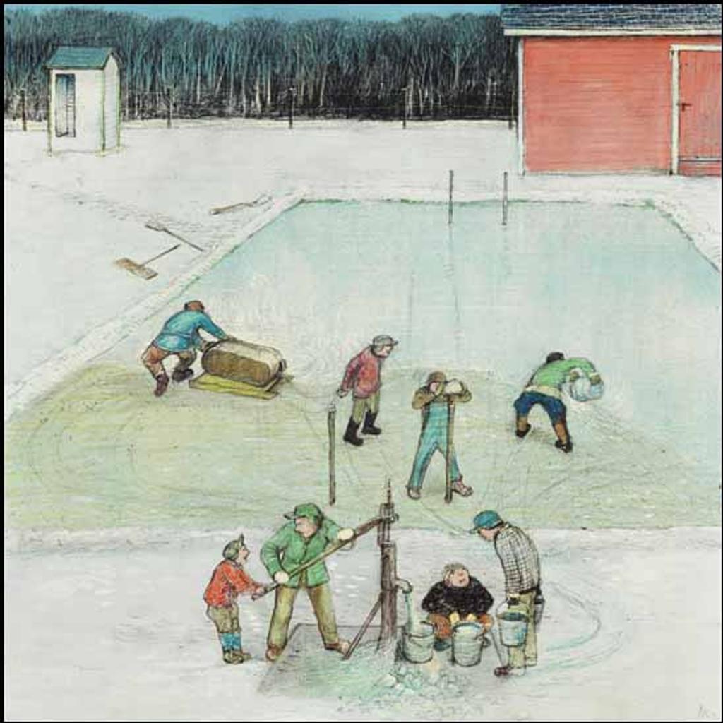 William Kurelek (1927-1977) - Rink Making