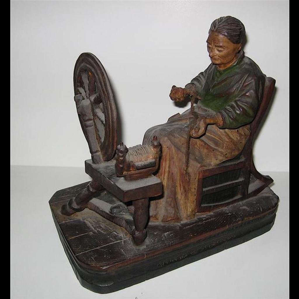Andre Bourgault (1898-1951) - Woman Seated At A Spinning Wheel