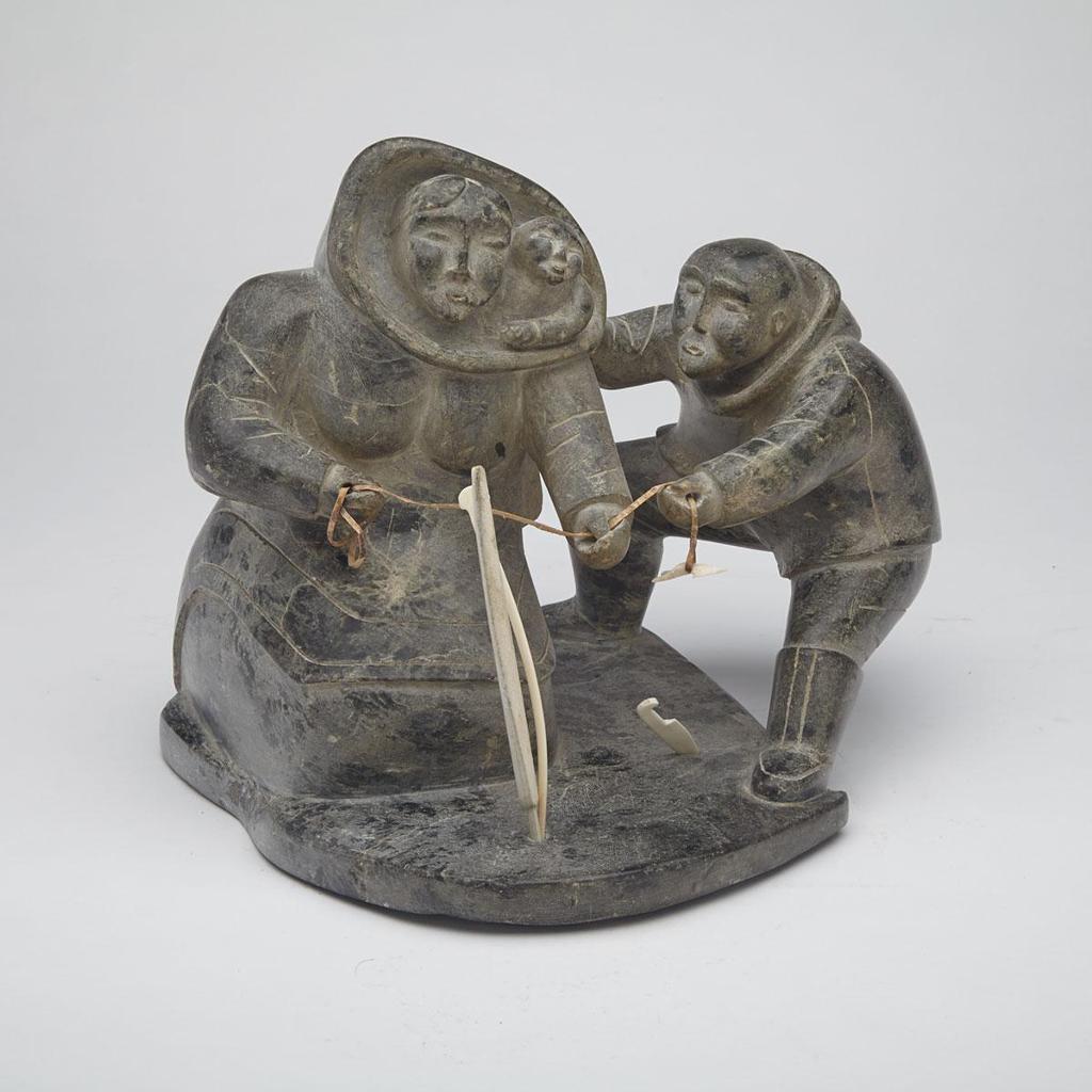 Aniktoolook - Man Assisting Woman With Child In Her Amaut