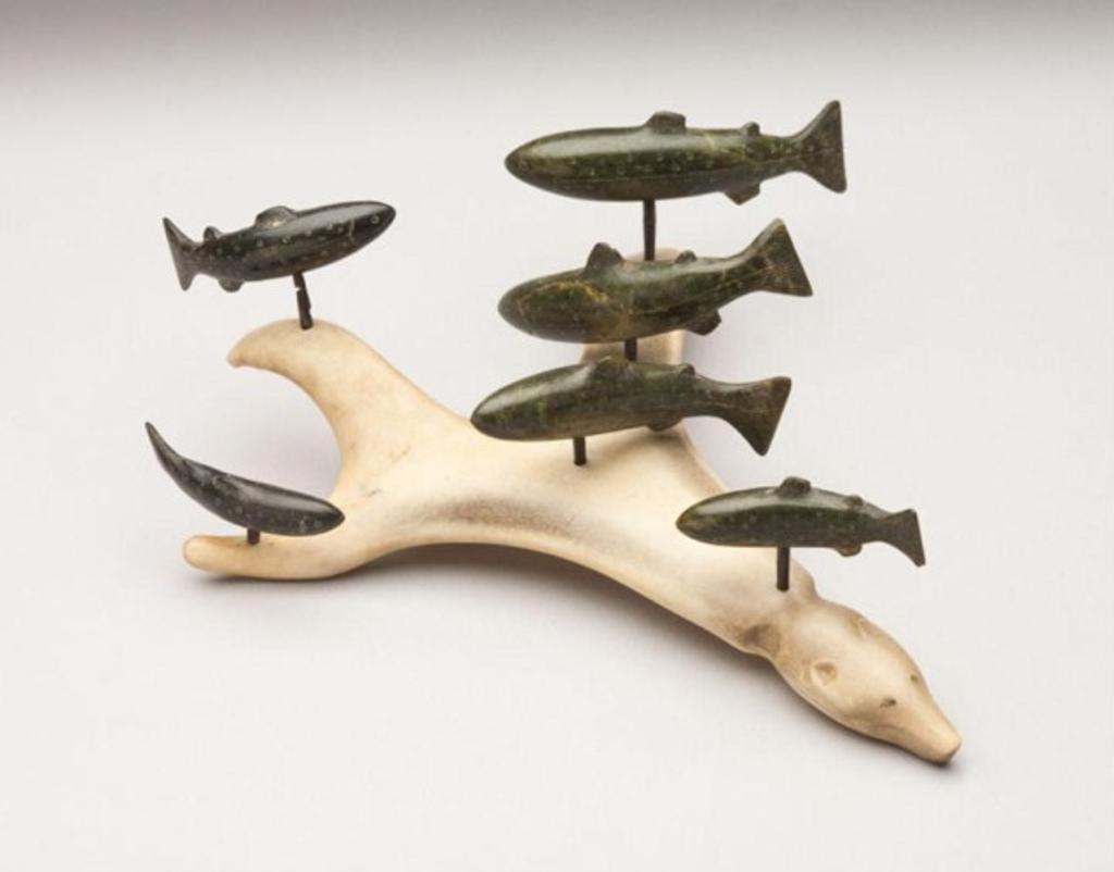 Moses Kyak - Swimming fish supported on a base in the form of an abstracted polar bear