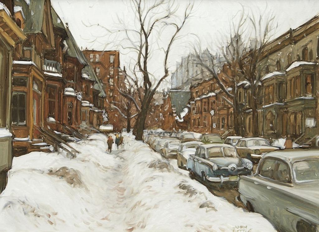 John Geoffrey Caruthers Little (1928-2024) - Crescent Street After Snowstorm