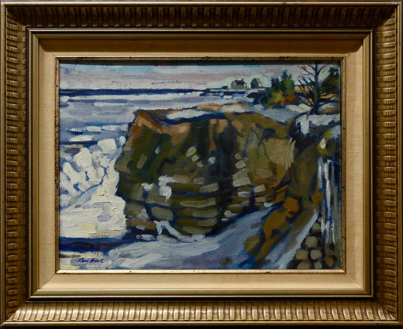 René Hébert (1932) - Untitled (Coastal View - Winter)