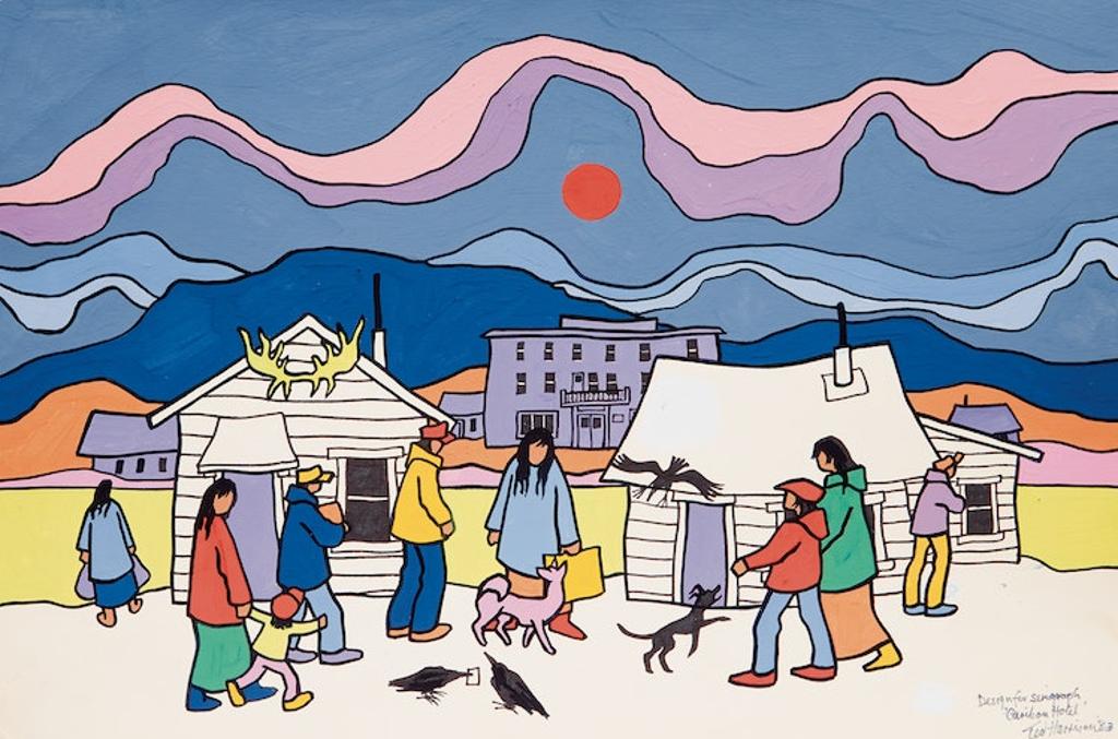 Ted Harrison (1926-2015) - Design for “Caribou Hotel”