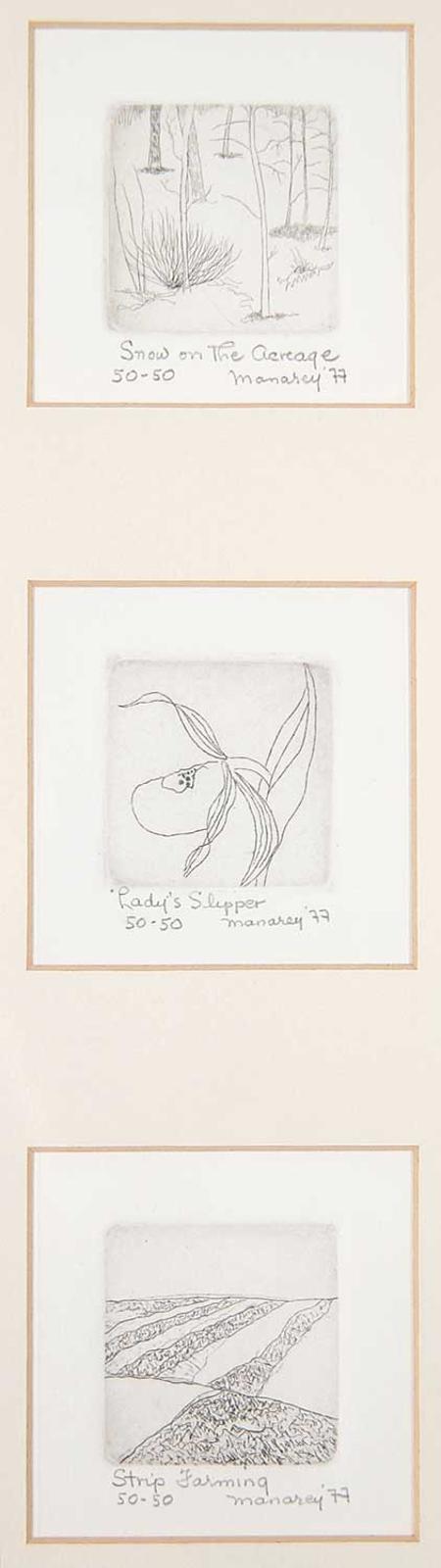 Thelma Alberta Manarey (1913-1984) - <B>LOT OF THREE</B> Nature Etchings #50/50