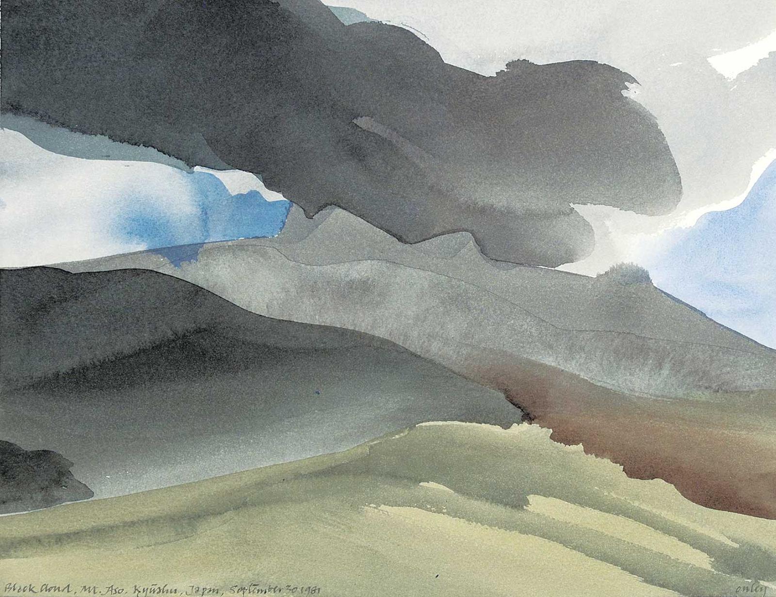 Norman Anthony (Toni) Onley (1928-2004) - Black Cloud, Mt. Aso, Kyushu, Japan