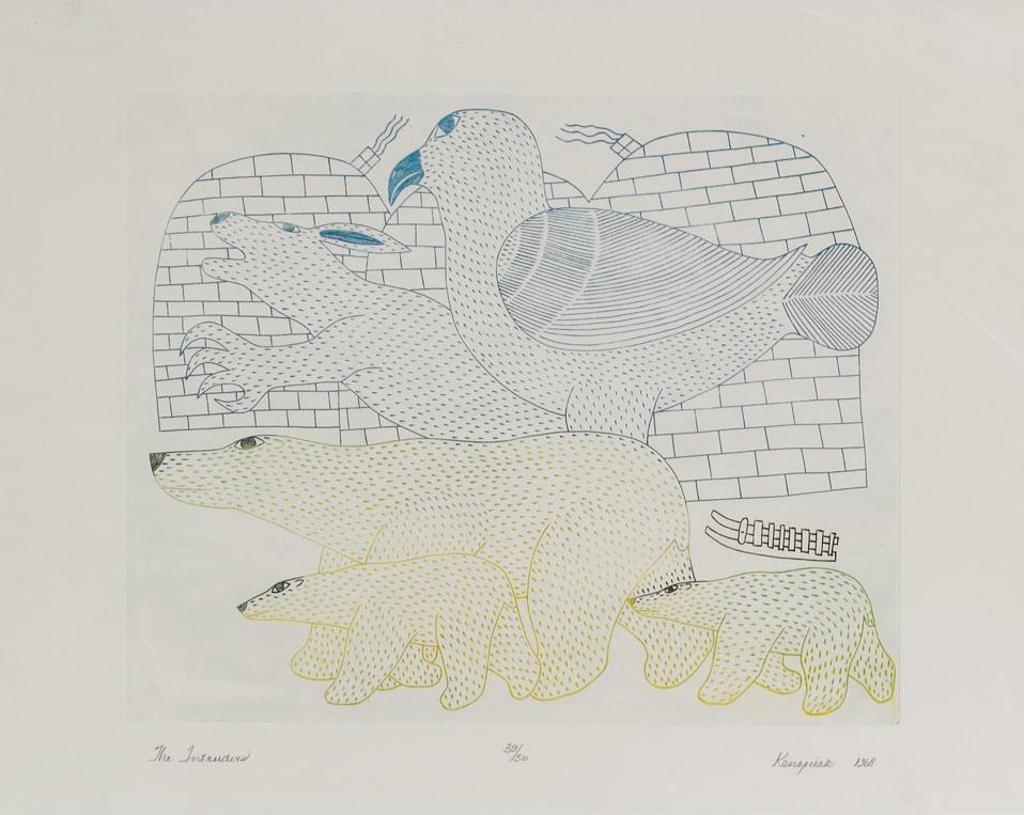Kenojuak Ashevak (1927-2013) - The Intruders (2 Copies)