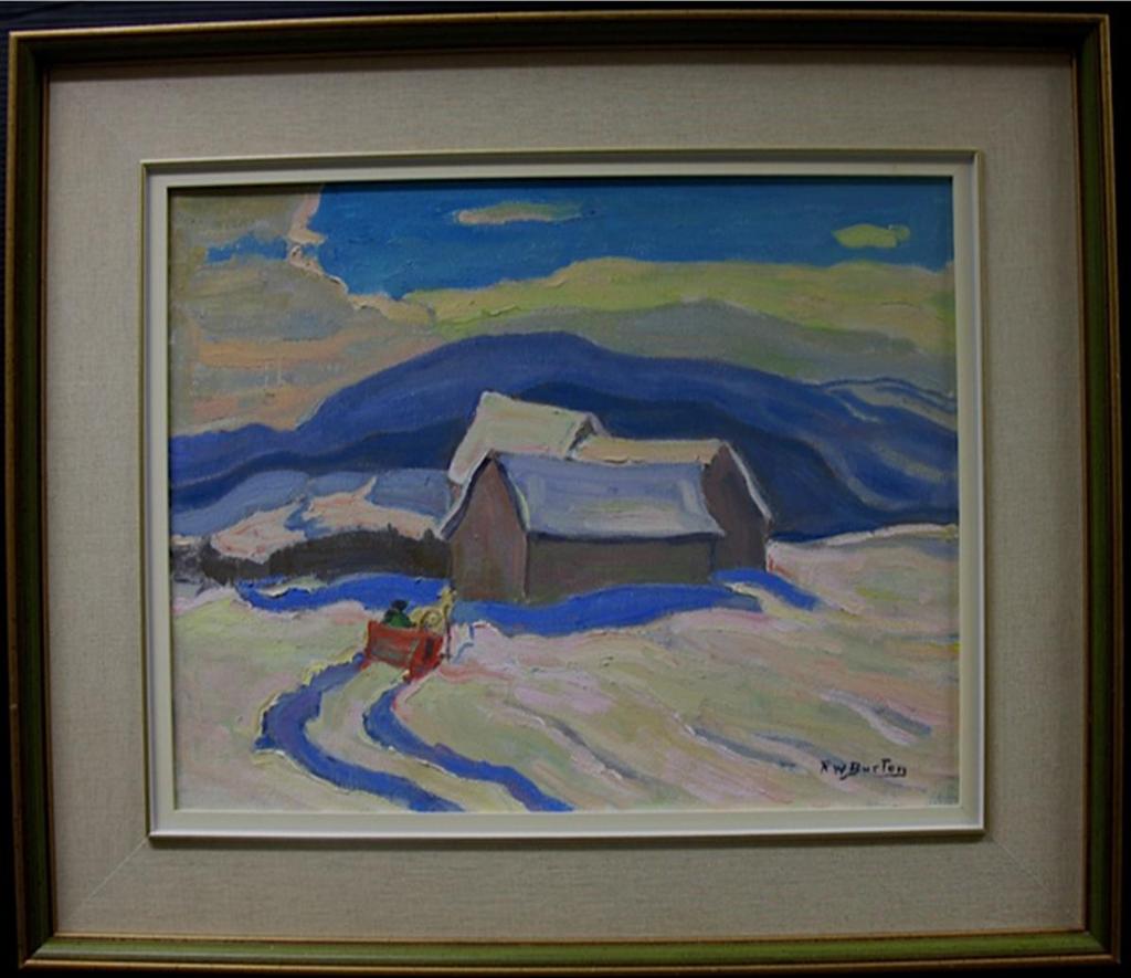Ralph Wallace Burton (1905-1983) - From A 1948 Sketch Contley, Que. Kingsmere In Background