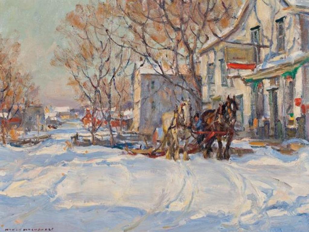 Manly Edward MacDonald (1889-1971) - Horse Team, Ontario Village