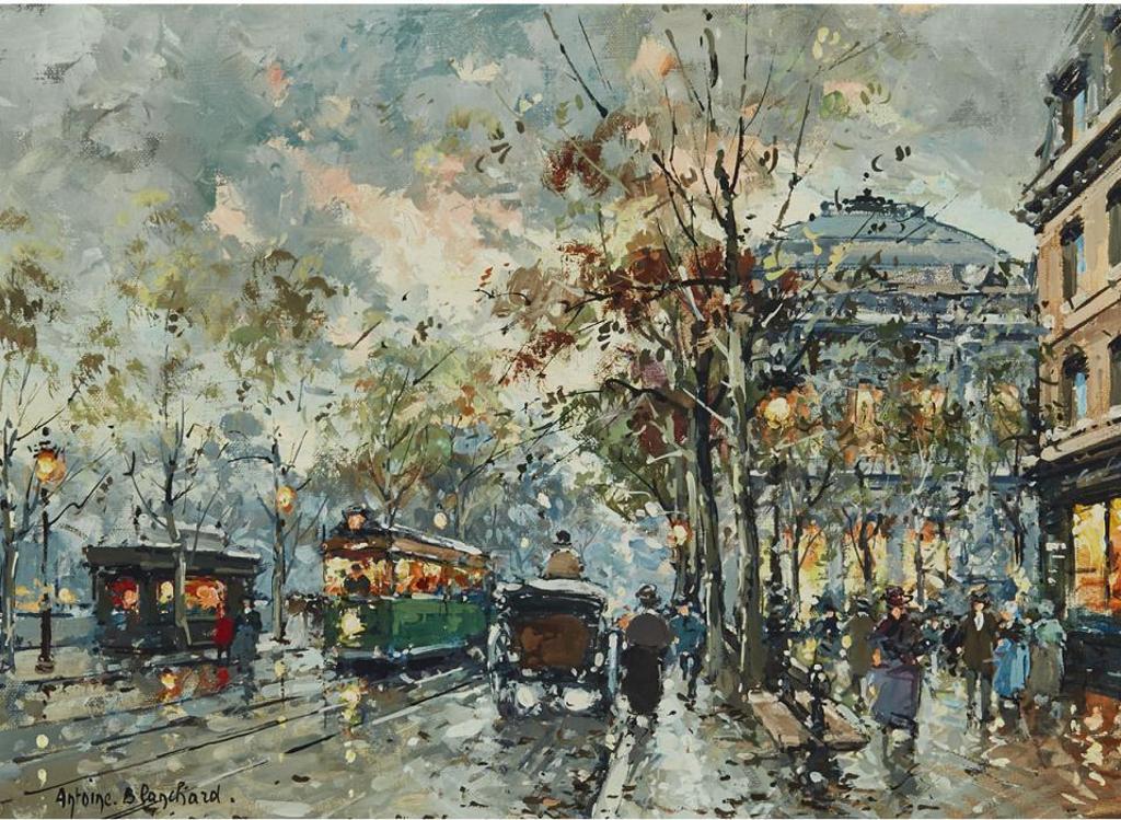 Antoine Blanchard (1910-1988) - Quai De Gesvres, Theatre Du Chatelet, 1966