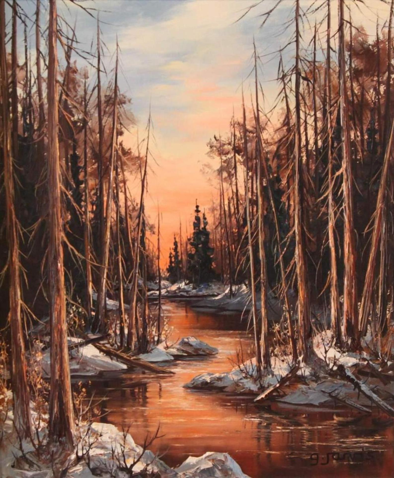 Georgia Jarvis (1944-1990) - Winter Sunset
