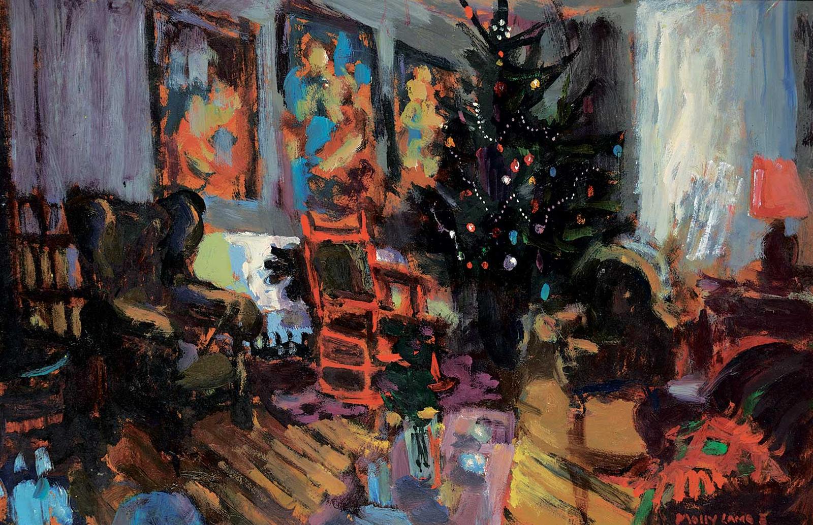 Molly Joan Lamb Bobak (1922-2014) - Christmas Living Room