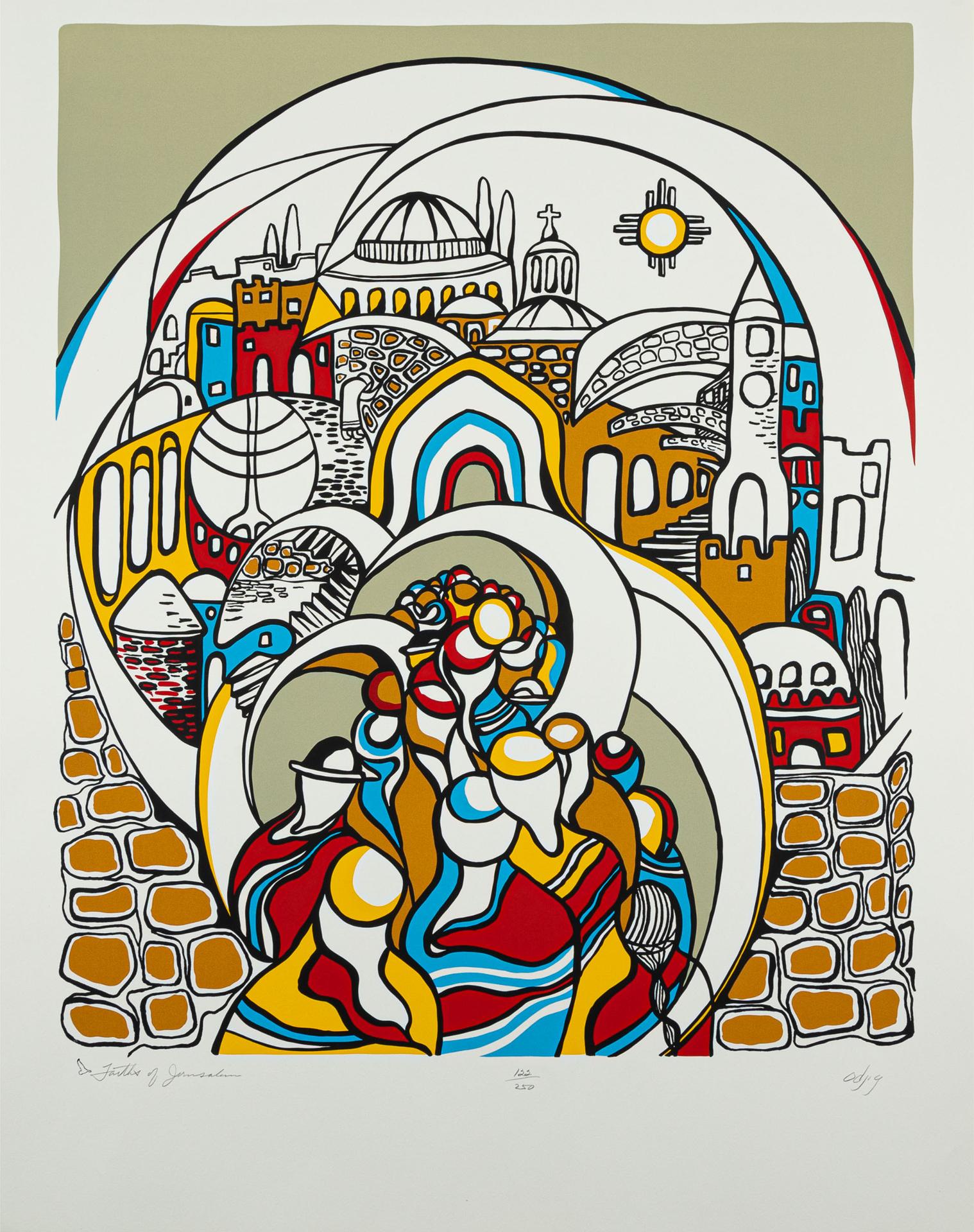 Daphne Odjig (1919-2016) - Faiths Of Jerusalem