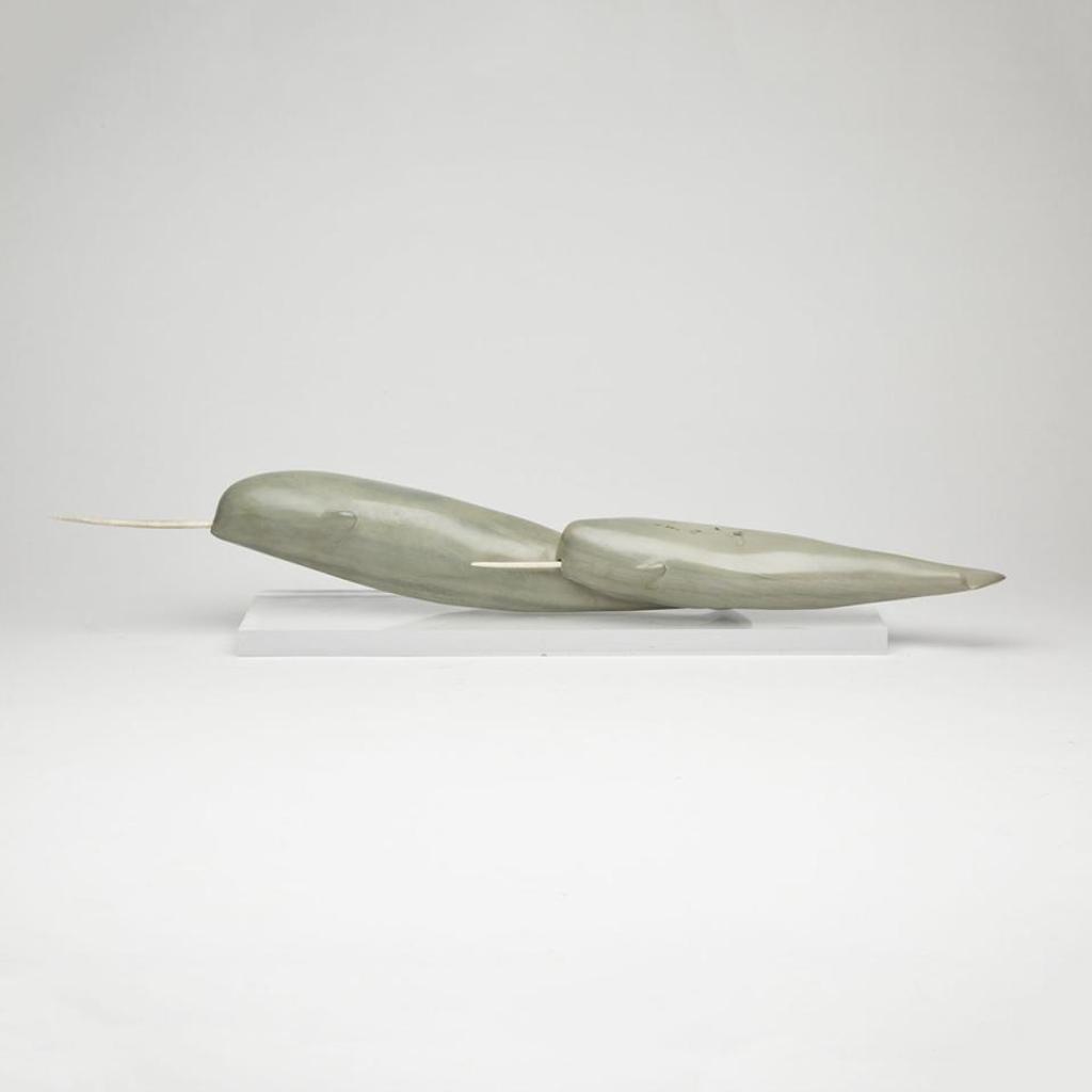 Ikey Kigutikakjuk (1942) - Two Swimming Narwhals