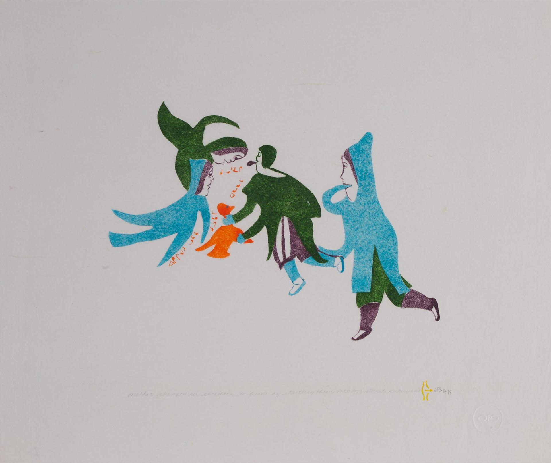 Myra Kukiiyaut (1929-2006) - Mother Changed Her Children To Birds By Startling Them