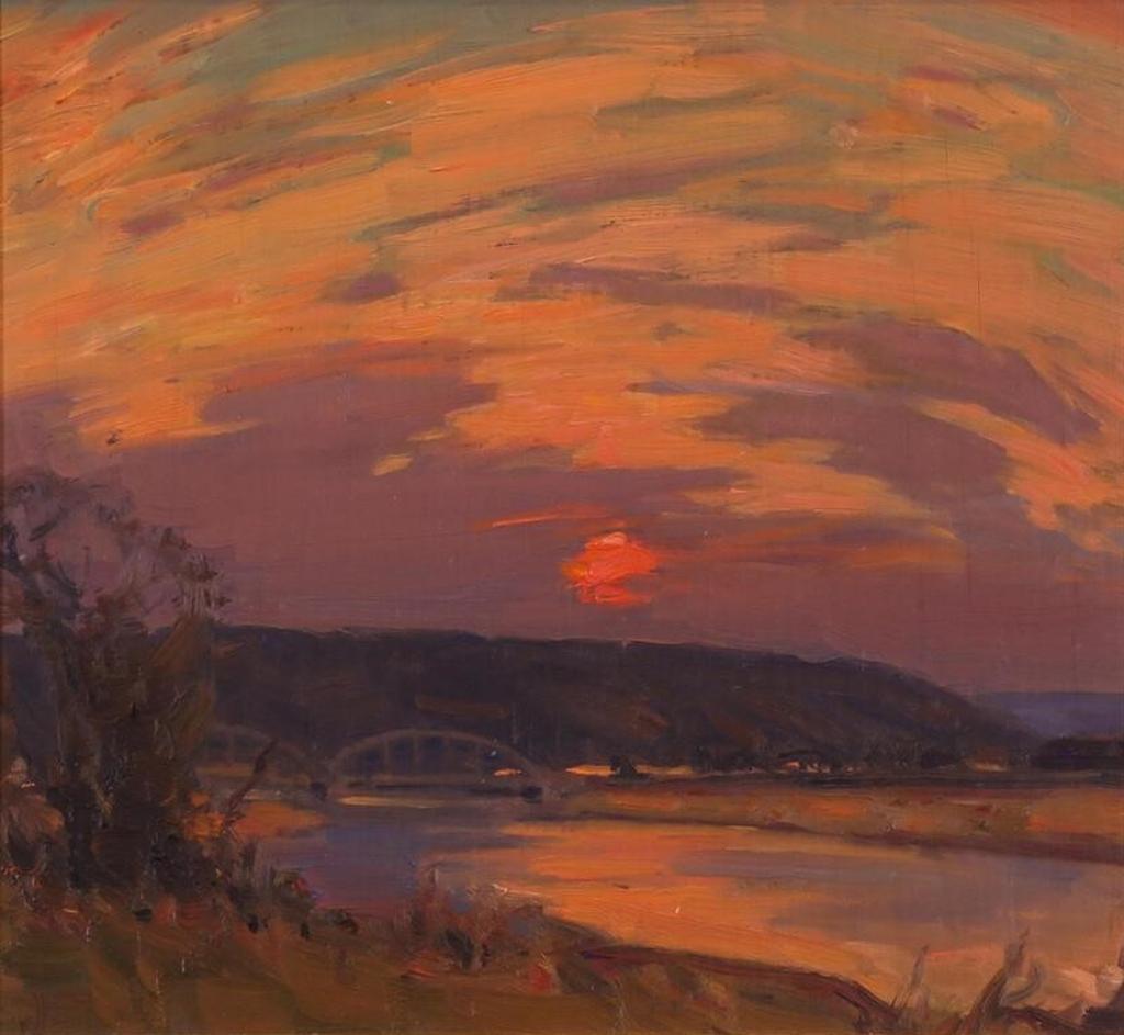 James Henderson (1871-1951) - Sunset, Quapplelle Valley