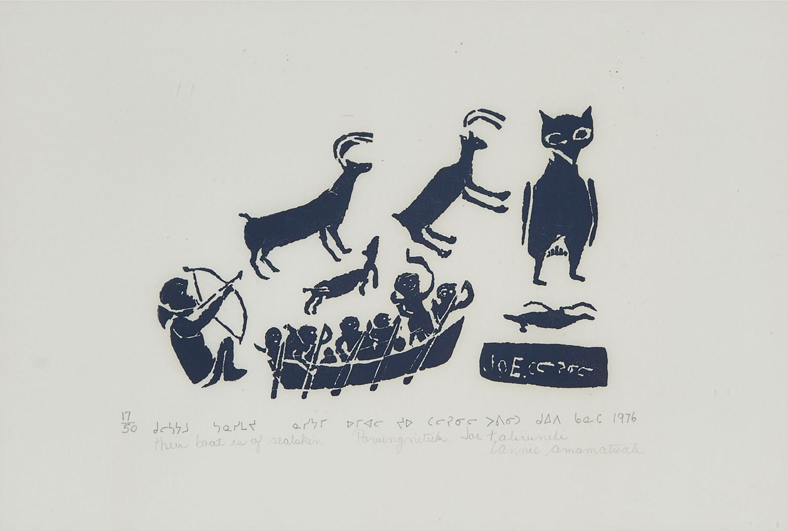 Joe Talirunili (1893-1976) - Their Boat Is Of Sealskin