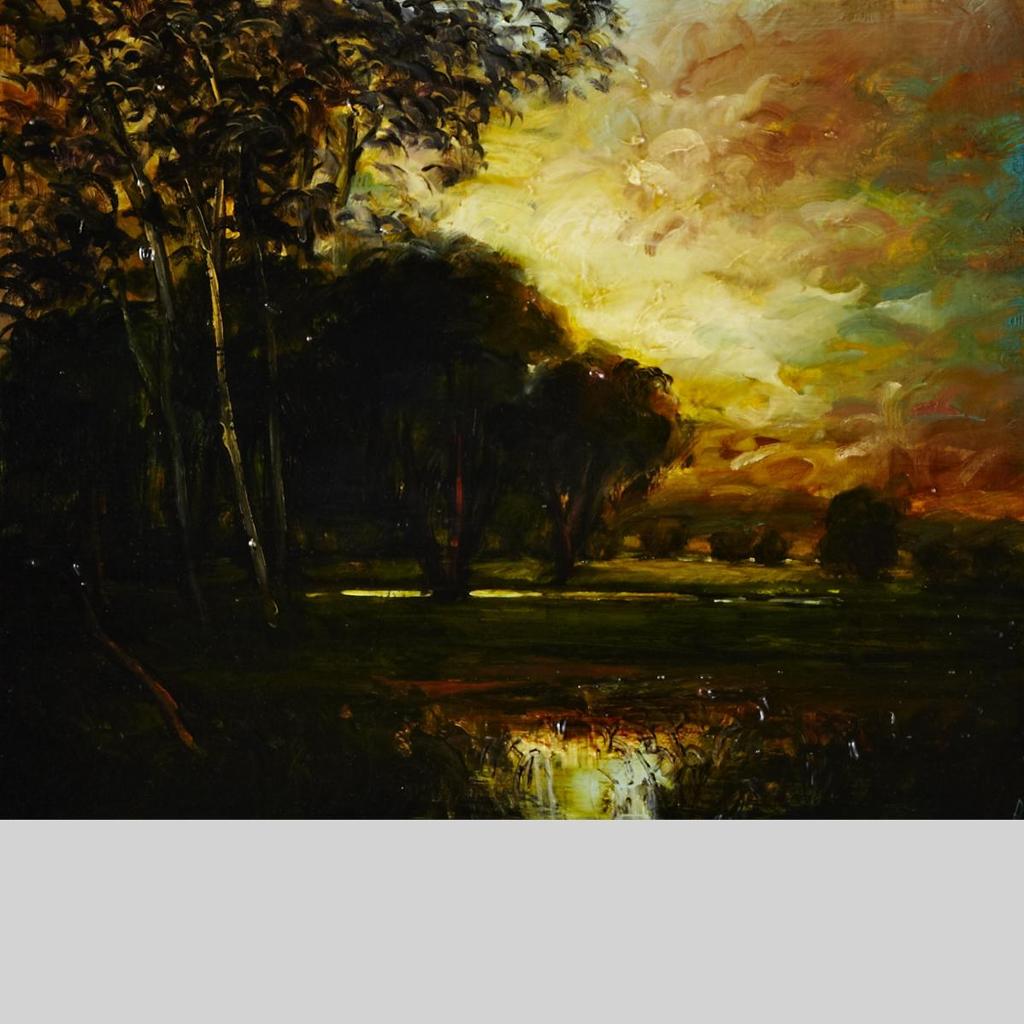 David Charles Bierk (1944-2002) - Trees And Pond Study I, 1999