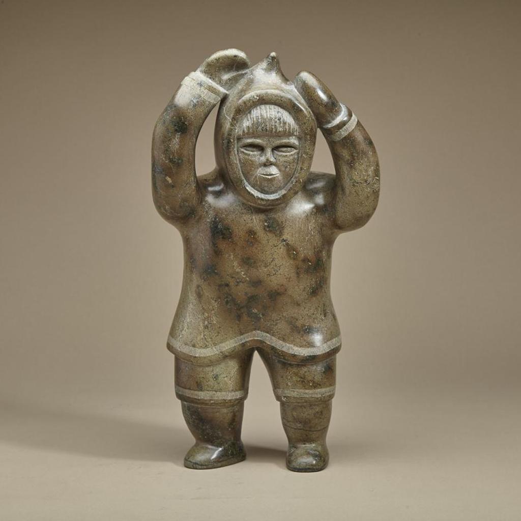 Lukta Qiatsuk (1928-2004) - Hunter Signaling Caribou Sighting
