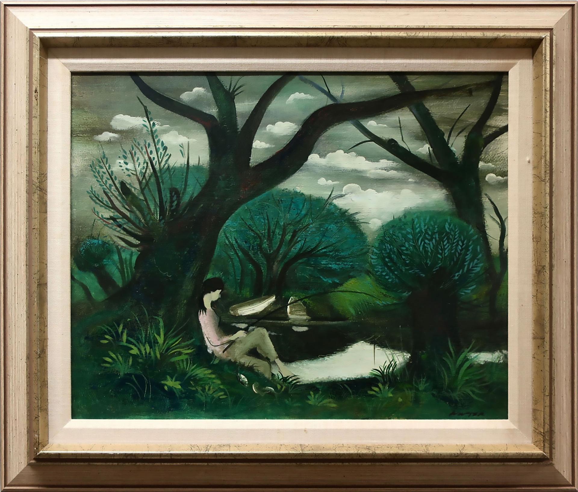 William Arthur Winter (1909-1996) - Girl Fishing