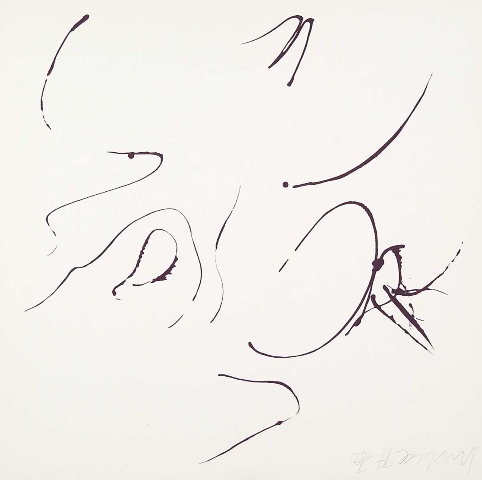 Robert Nelson Markle (1936-1990) - Untitled - Purple Abstract  #8/100