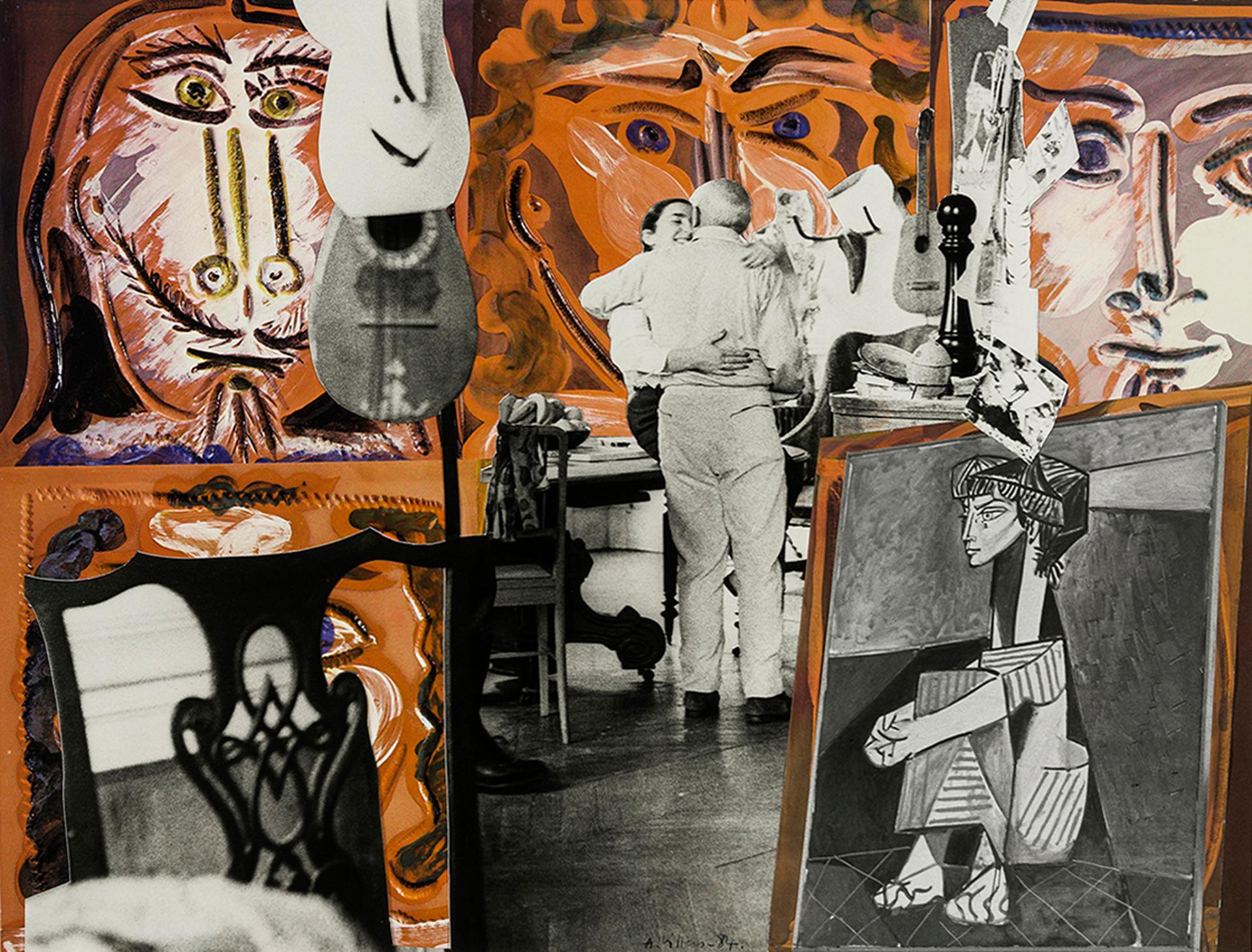 André Villers - Jacqueline et Picasso s'embrassant, c. 1983-1984