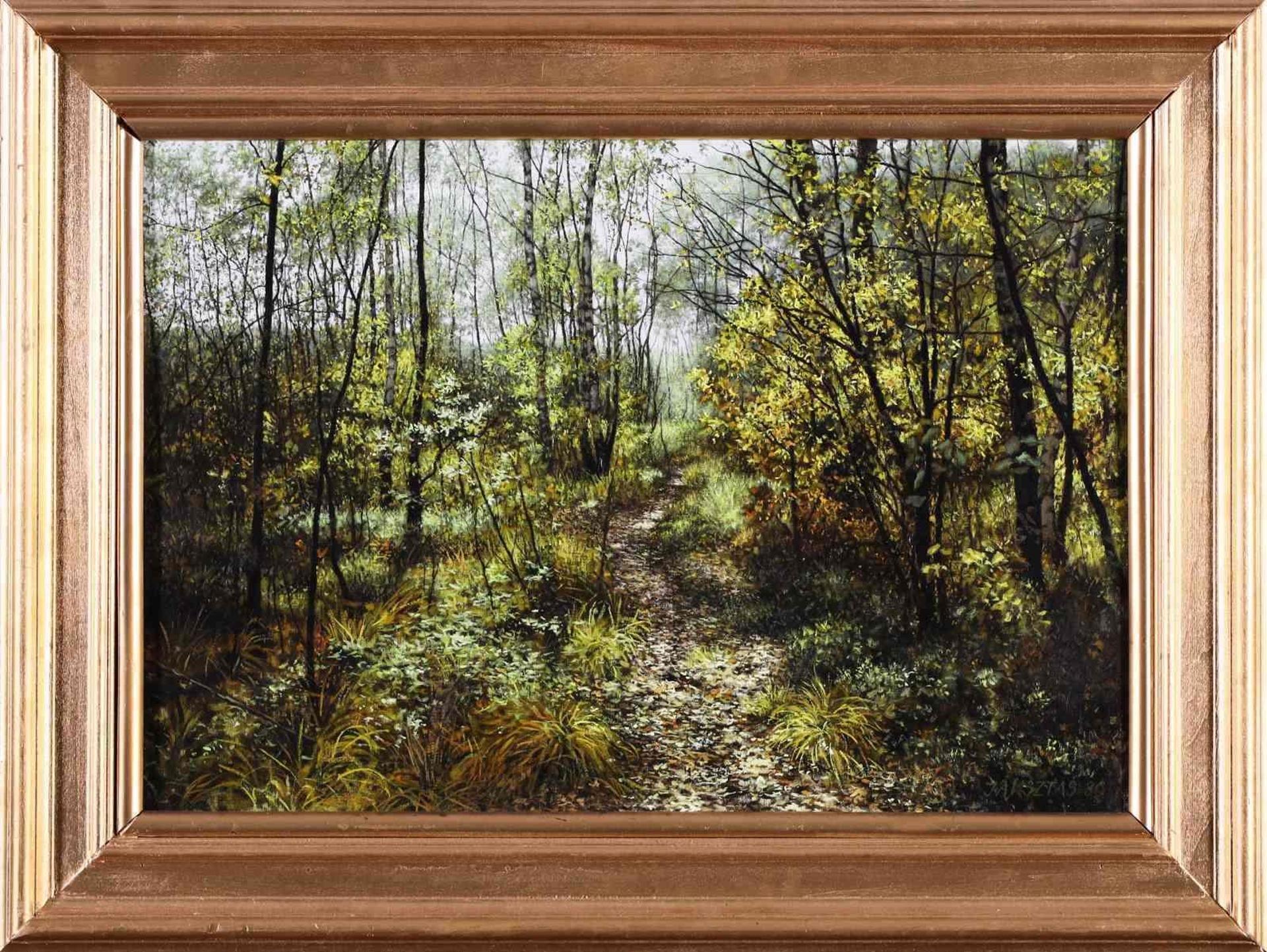 Ludwik Lech Jaksztas (1950) - Untitled, Forest Interior;1980