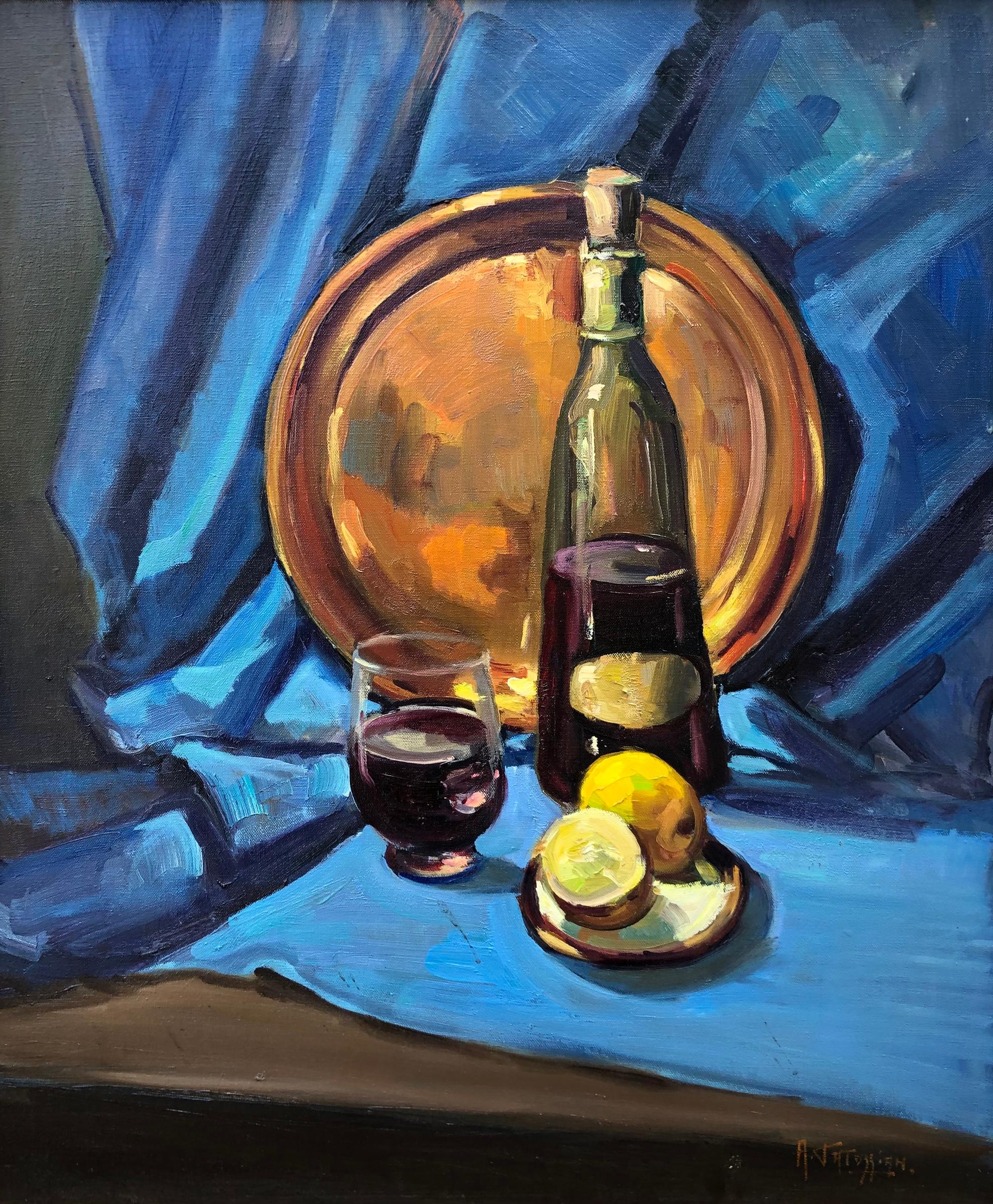 Armand Tatossian (1948-2012) - Nature morte avec une boutaille de vin, n.d.