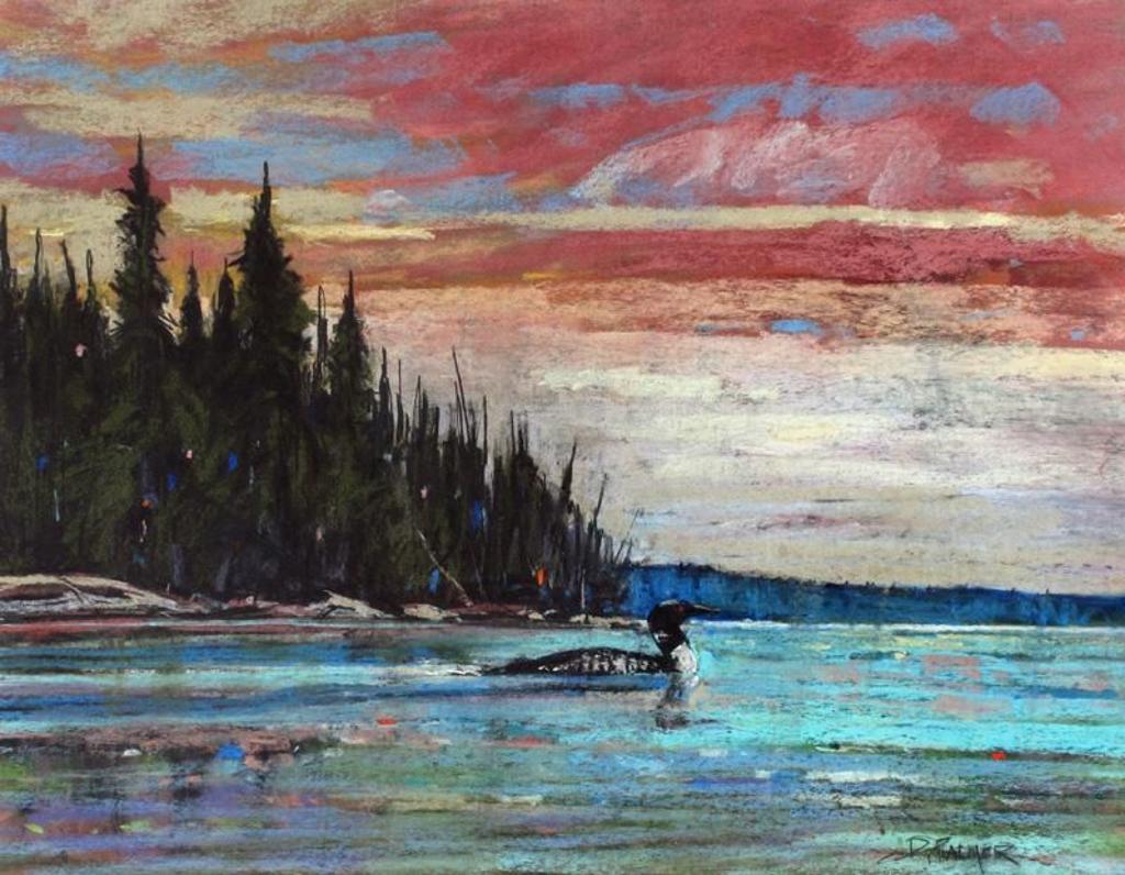 Doug Palmer - Loon At Sunset, Kananaskis