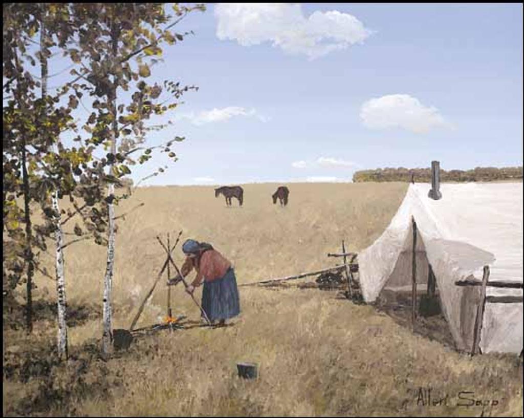 Allen Fredrick Sapp (1929-2015) - Cooking Over the Fire