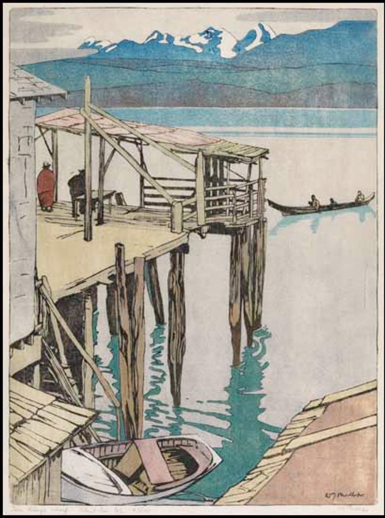 Walter Joseph (W.J.) Phillips (1884-1963) - Jim King's Wharf, Alert Bay