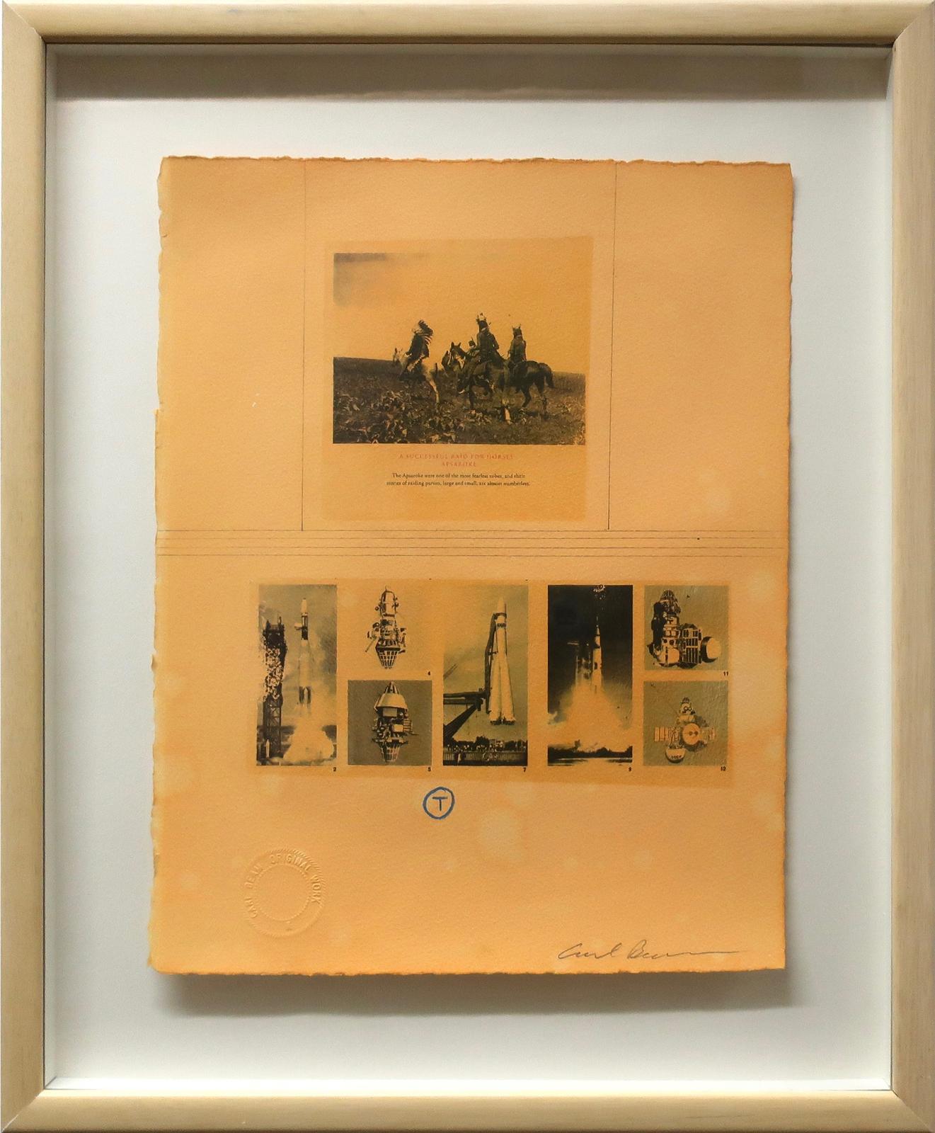 Carl Beam (1943-2005) - Untitled (A Successful Raid For Horses - Rockets/Satellites)