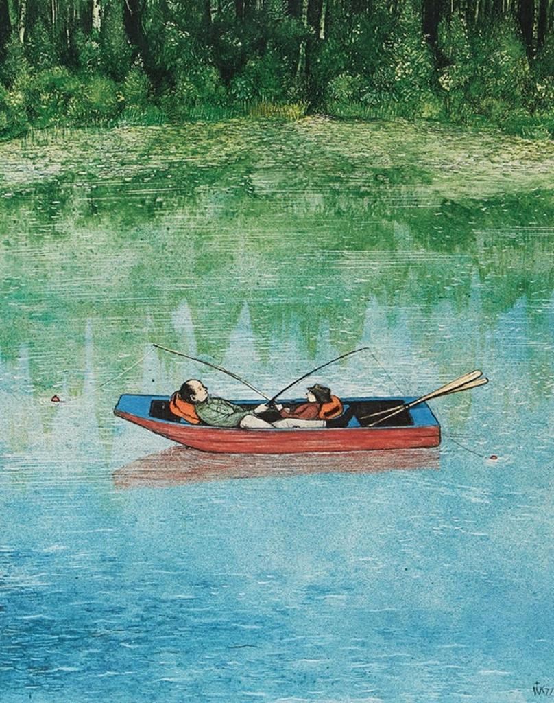 William Kurelek (1927-1977) - Fishing