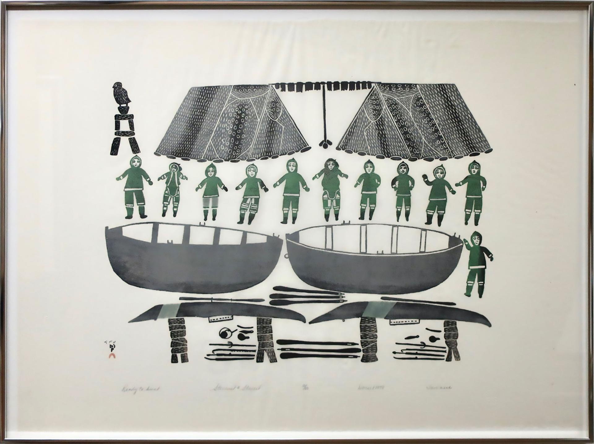 Jamasie Teevee (1910-1985) - Ready To Hunt