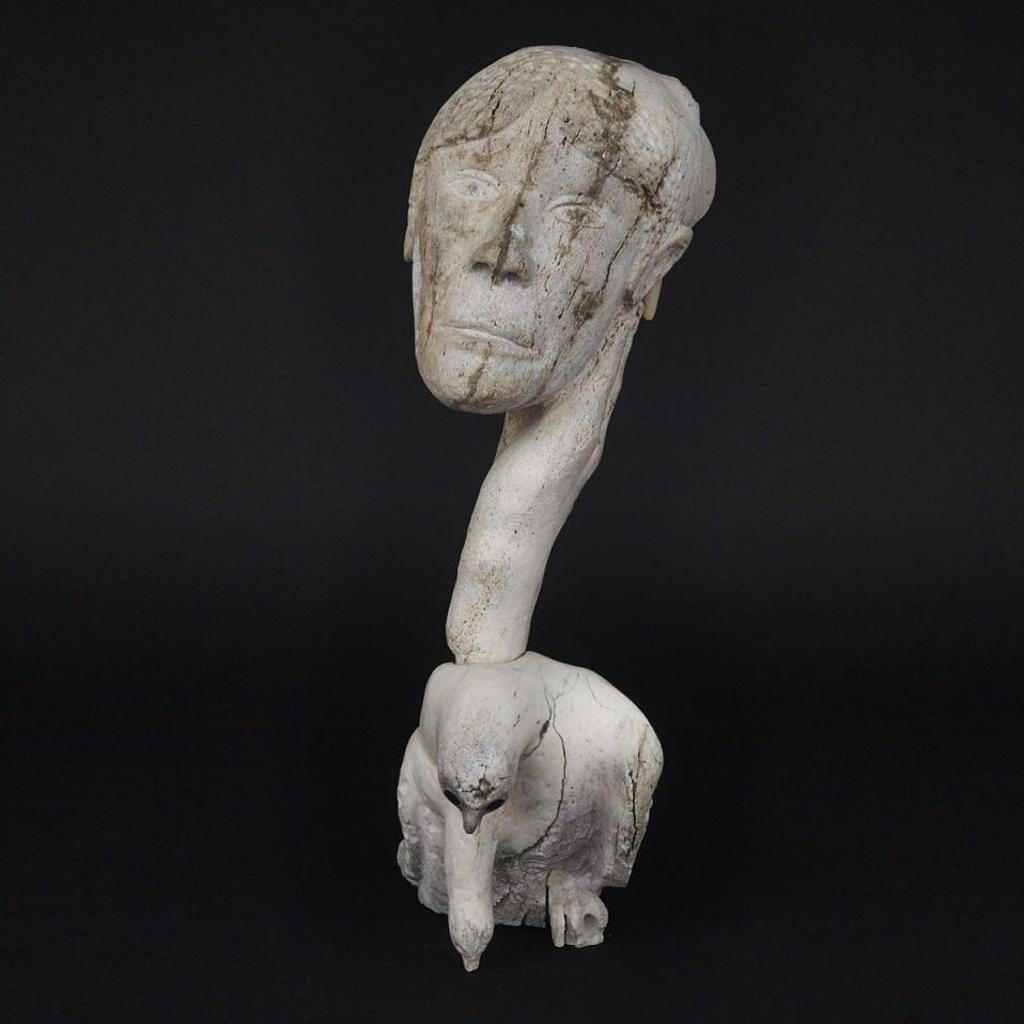 Norman Qumuaqtuq (1948) - Composition Of Woman, Hand, Birds, And Walrus
