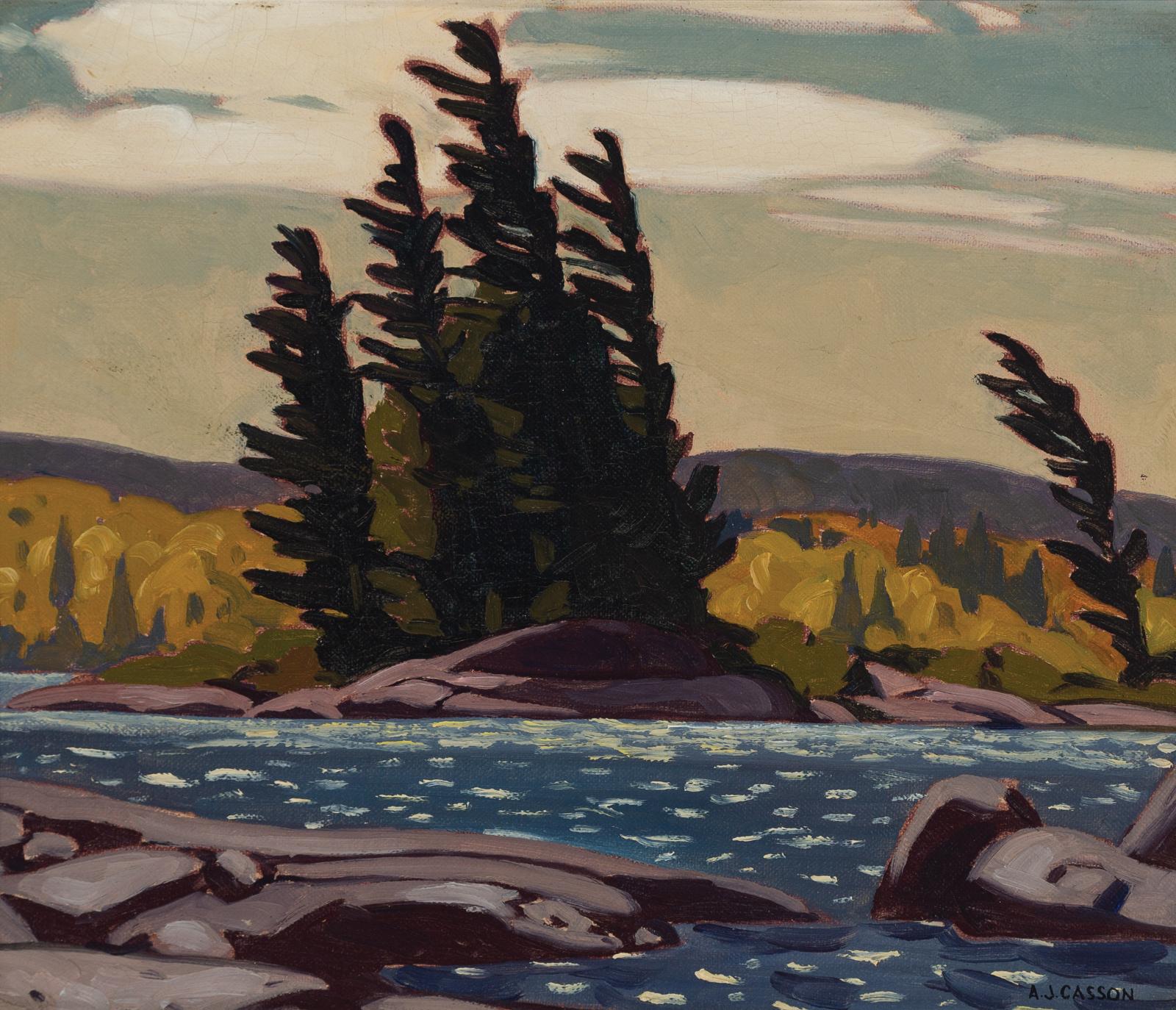 Alfred Joseph (A.J.) Casson (1898-1992) - October Morning, Koshlong Lake, Haliburton, C.1941