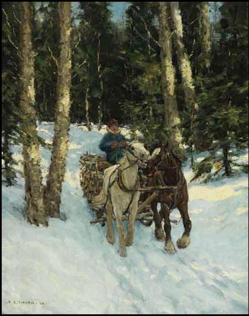 Frederick Simpson Coburn (1871-1960) - Hauling Logs