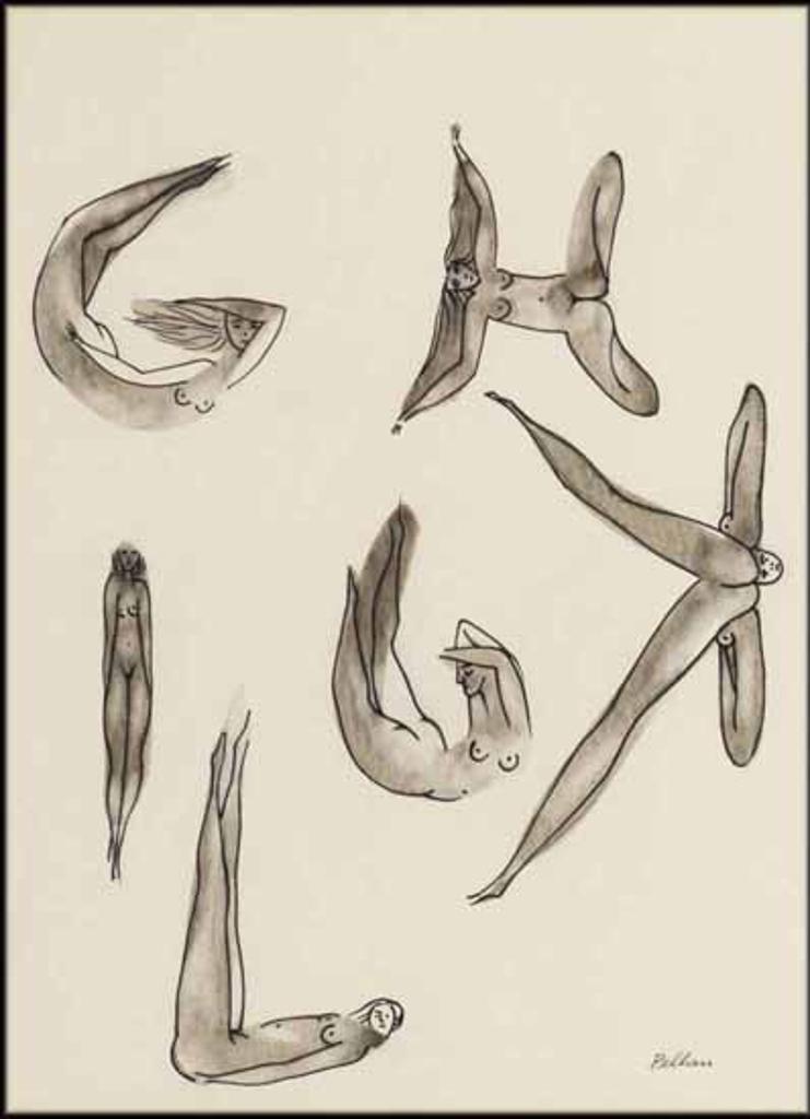 Alfred Pellan (1906-1988) - Six femmes - Signes ( C )
