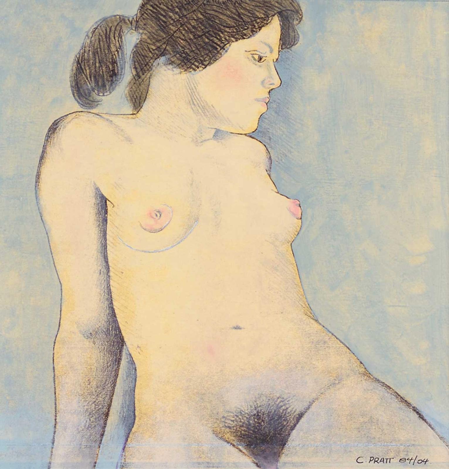 John Christopher Pratt (1935-2022) - Anonymous Nude with a Ponytail