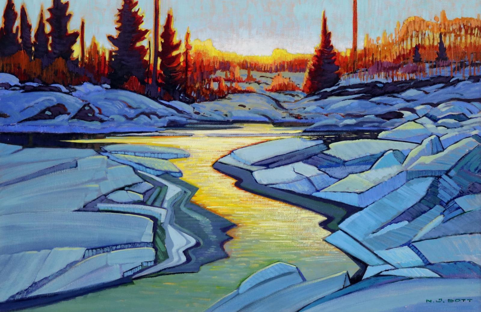 Nicholas Johannes Bott (1941-2021) - Bulkley River Ice