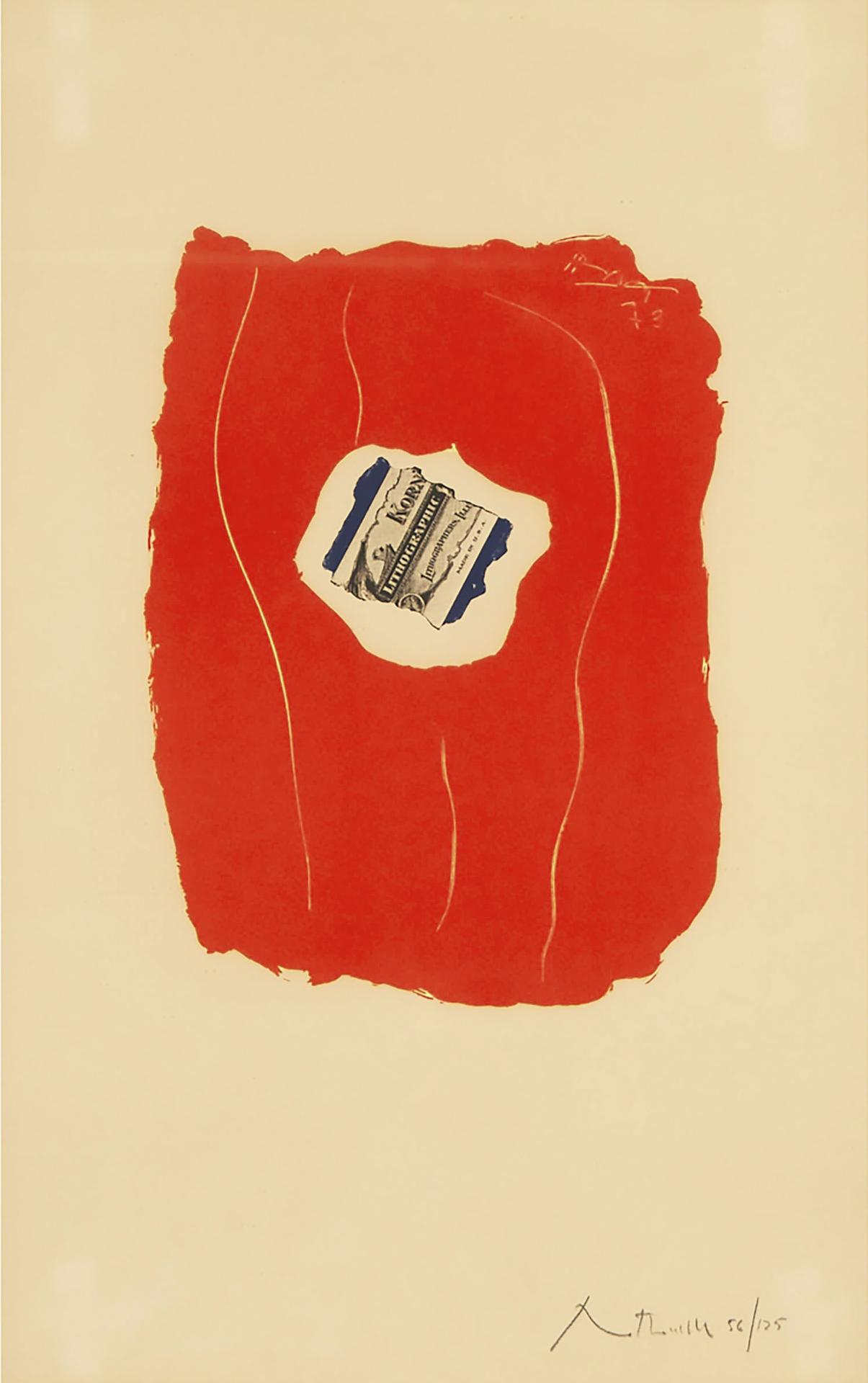Robert Motherwell (1915-1991) - Tricolor 137, 1973 [engberg & Banach, 137; Belknap Appendix, 24]