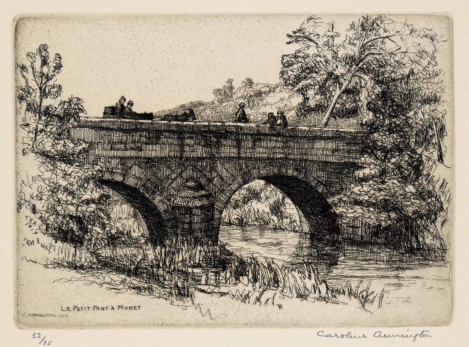 Caroline Helena Armington (1875-1939) - Le Petit Pont a Moret #32/75