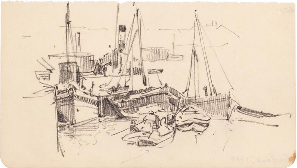 Arthur Lismer (1885-1969) - A Busy Harbour