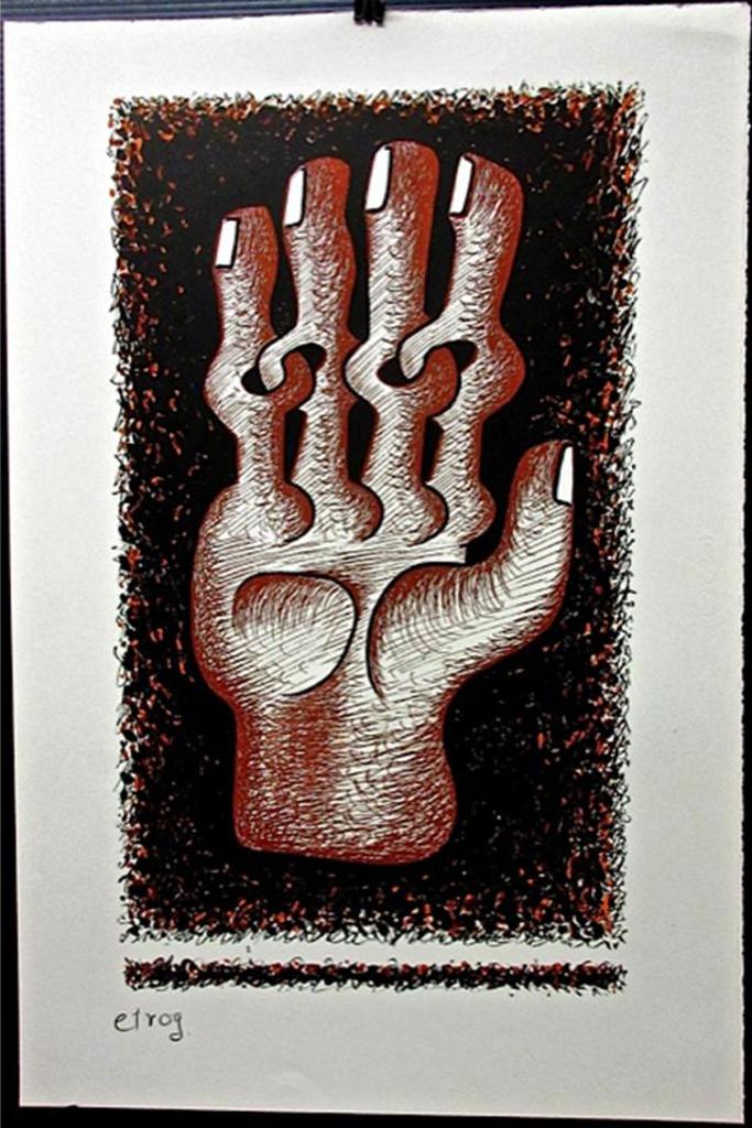 Sorel Etrog (1933-2014) - Untitled (Hand With Links; Hand With Mouth)